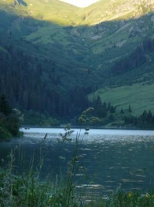 Le lac de St Guérin le point bas du parcours. Alt :1559 m 